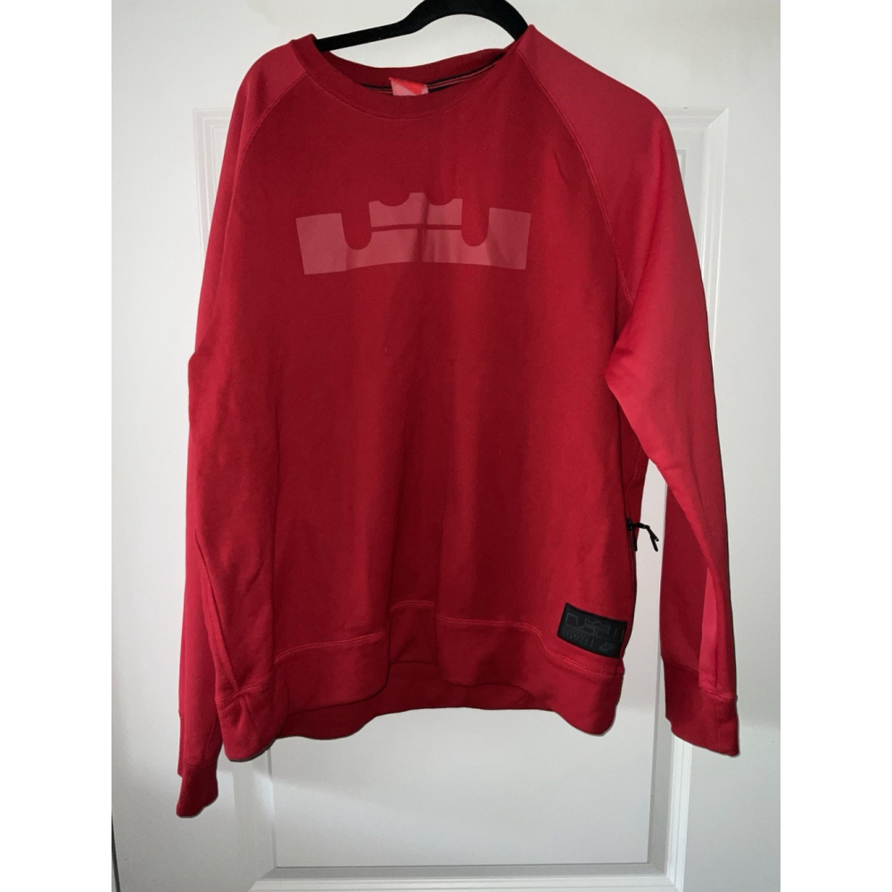 Nike Mens Lebron James Size XL Crew Sweatshirt Red